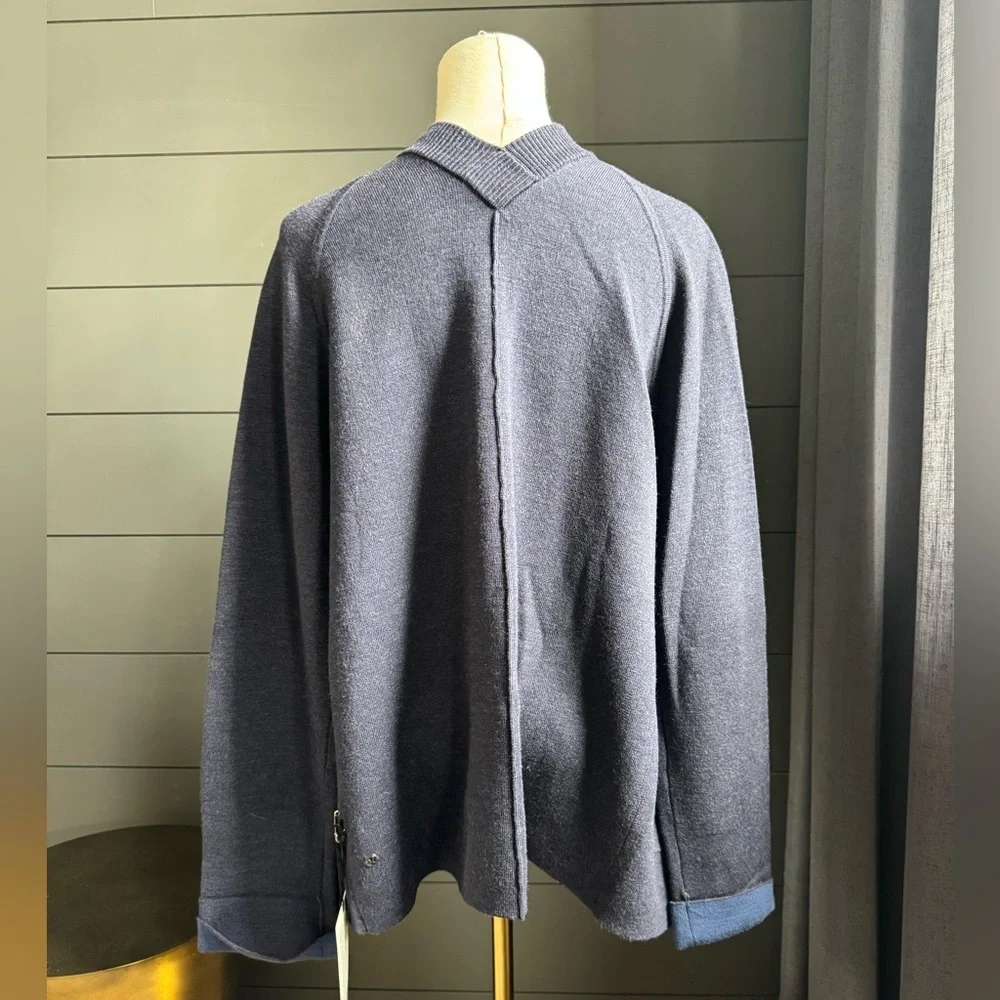 lululemon athletica NEW Reverse Me Wrap - Dark Blue Cardigan Reversible Wool